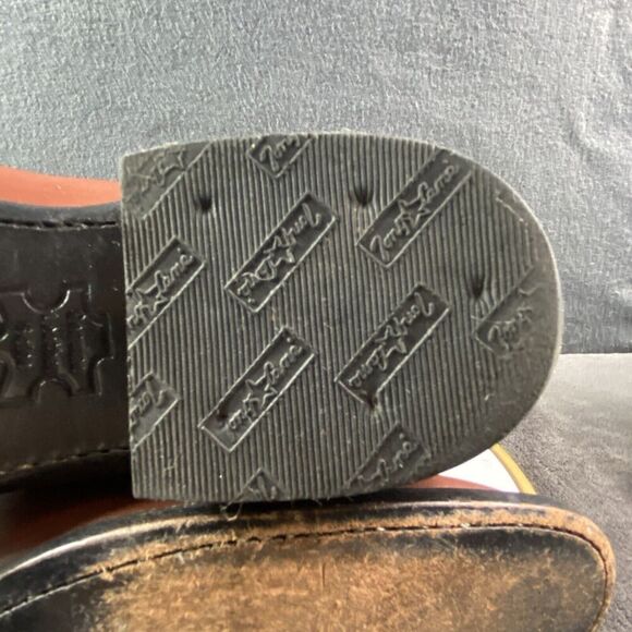 Tony Lama Men's Western Cowboy Boots Almond Toe Leather VM0004 Vaquero Brown 9D - Picture 9 of 12